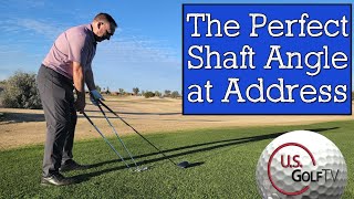 The Perfect Golf Shaft Angle at Address  How to Hit the Golf Ball Solid [upl. by Annahsor]