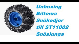 Unboxing Snökedjor för ST11002 Biltema art nr 16677 samt försöker montera [upl. by Ainavi743]