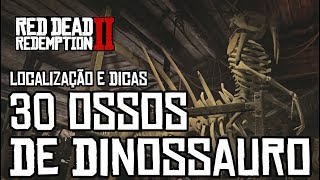 RED DEAD REDEMPTION 2  TODOS OS 30 OSSOS DE DINOSSAURO LOCALIZAÇÃO E DICAS [upl. by Lesh920]