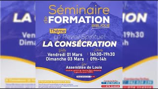 Séminaire de formation Biblique  La consécration  1ere partie [upl. by Otrebliw]