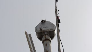 Ringing the USampS Teardrop Bell at Dickenson Ave Kerman CA [upl. by Ynaffit389]