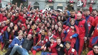 Mugnaia e Picche aranceri  foto di gruppo  Carnevale Ivrea 2017 [upl. by Debra23]