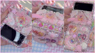 ✨☁️Galaxy Z Flip 3 Rhinestone Case 💕🌙 [upl. by Annwahsal973]