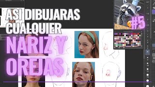 ✨COMO DIBUJAR NARICES amp OREJAS de FORMA FACIL👃👂5✨ [upl. by Pincus]