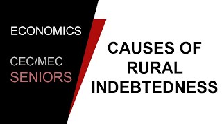 13 AUG 2021  CAUSES OF RURAL INDEBTEDNESS [upl. by Leuas]