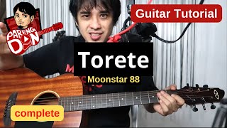 TORETE guitar tutorial  MOONSTAR 88  complete with lead Intro and chords [upl. by Wilie]