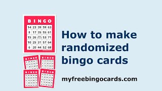 How to make randomized bingo cards [upl. by Irihs]