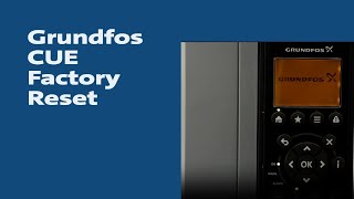 Grundfos CUE Factory Reset [upl. by Ayerdna954]