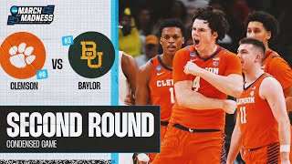 Clemson vs Baylor  Second Round NCAA tournament extended highlights [upl. by Aneret]