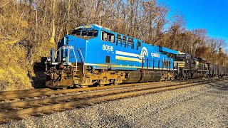 Conrail Heritage Leads Coal Train GP33ECO Manifest amp Intermodal Race  NS Pittsburgh Line [upl. by Edecrem]