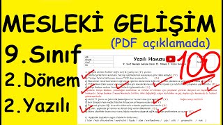 Mesleki Gelişim 9 Sınıf 2 Dönem 2 Yazılı Soruları PDF açıklamada Mesleki Gelişim Atölyesi [upl. by Hulbard]