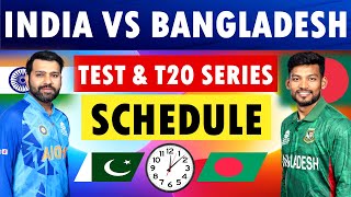 India vs Bangladesh schedule 2024  Bangladesh vs India Test and T20 series schedule 2024 [upl. by Anilatac400]