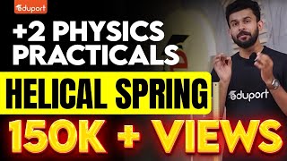 Plus Two Physics Practicals  Helical Spring  Eduport Plus Two [upl. by Kenley154]