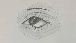 Realistic Anime Eye Drawing With 2B pencils [upl. by Daahsar]