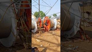 765 kv pulling tensioner machine viralvideo trending 1millone 1trillionviews trending [upl. by Enifesoj]