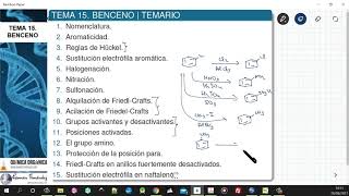 TEMA 15 BENCENO  TEMARIO [upl. by Atiuqihc]