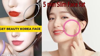 5 Min Korea Face Exercise  Best Exercise for Girls to Slim Face Fat  Home Fitness Challenge [upl. by Milicent]