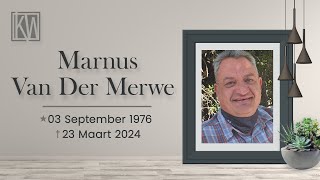 Begrafnis diens vir Marnus Van Der Merwe 4 April 2024 [upl. by Ahsael379]