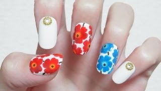 marimekko nail art  マリメッコネイルアート [upl. by Warp]