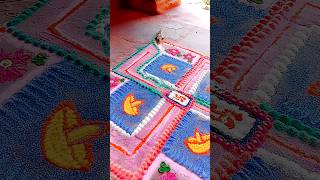 DIV rangoli idea  diwali special bts art easy rangoli shorts viralvideo new status [upl. by Ayotnahs348]