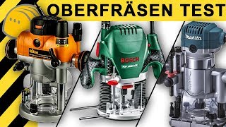 OBERFRÄSEN TEST  Bosch Makita amp Triton Oberfräse  Vergleich amp Infos [upl. by Jarlen313]