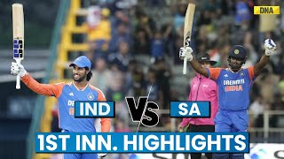 India Vs South Africa Highlights 4th T20 Sanju Samson Tilak Varma Slam Centuries IND Make 2831 [upl. by Atniuqal]