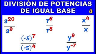 DIVISION DE POTENCIAS DE IGUAL BASE [upl. by Nohsauq]