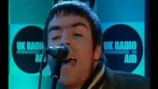 Oasis  Wonderwall Acoustic Radio Aid 2005 Liam amp Gem [upl. by Christoforo712]