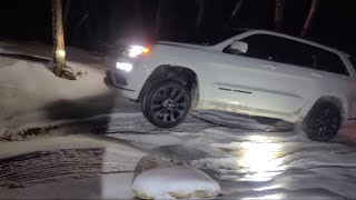 Jeep Grand Cherokee OffRoad Snow on Stock Tires [upl. by Aileduab322]