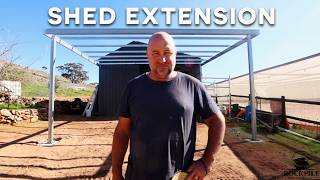 DIY LeanTo Carport Expanding our shed space Part 1  Steel Frame  OffGrid Australian Homestead [upl. by Cassiani]