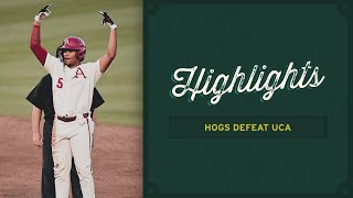 Razorback Baseball Highlights Hogs defeat UCA [upl. by Eirrok238]