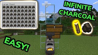 SIMPLE 121 CHARCOAL FARM TUTORIAL in Minecraft Bedrock MCPEXboxPS4Nintendo SwitchPC [upl. by Bornstein]