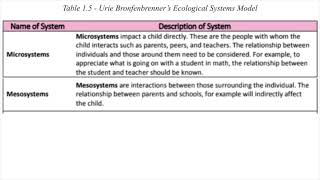 Ch 1 Urie Bronfenbrenner’s Ecological Systems Model [upl. by Hill172]