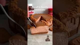 biscoff dessert cake biscoff chocolate biscoffspread dessert cheesecake nutella recipe [upl. by Eliezer]