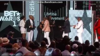 New Edition Tribute BEt Awards 2017  NEW edition get life time achievement awards BETawards thought [upl. by Danila]