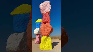 Have you been to Seven Magic Mountains sevenmagicmountains lasvegas freethingstodo travelshort [upl. by Cohla]