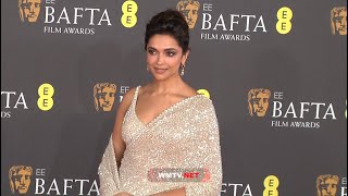 Deepika Padukone is stunning at 2024 BAFTA Film Awards Red carpet [upl. by Davidde438]