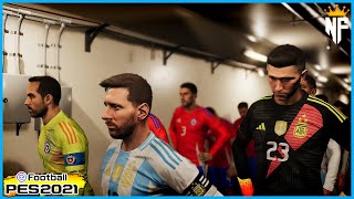 ARGENTINA vs CHILE  Eliminatorias Mundial 2026 ⚽  Gameplay Simulação PES 2021 [upl. by Lydia]