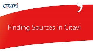 38 Finding New Sources in Citavi 5 [upl. by Timrek]