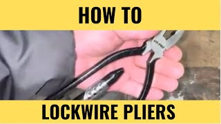 How to Lock Wire Pliers [upl. by Rekrap]