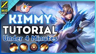 Kimmy Mid Lane Tutorial under 4 Minutes  MLBB S34 2024 [upl. by Kcirdled]