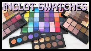 Inglot SWATCH Fest 105 EyeShadow Swatches [upl. by Uziel16]