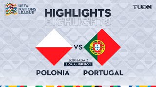 HIGHLIGHTS  Polonia vs Portugal  UEFA Nations League 2024  TUDN [upl. by Glennie]