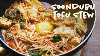 Korean silken tofu soup  Soondubu jjigae  순두부 찌개 [upl. by Yedoc]