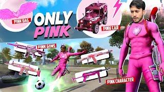 Free Fire But Pink Only😱 in Solo Vs Squad  Badge99 [upl. by Bethena]