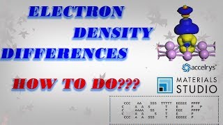 Learn Materials Studio Part4 How To Do Electron Density Differences using CASTEP Code [upl. by Selij]