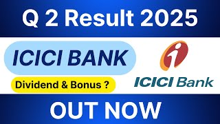 ICICI Bank Share Q2 reesult 2025  ICICI bank share latest news and update  ICICI bank results Q2 [upl. by Guidotti918]