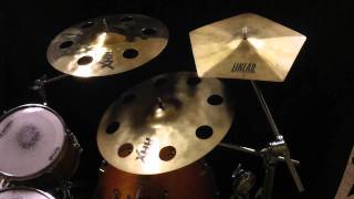 Sabian Dave Weckl HHX OZone Crash 16quot 18quot vs Wuhan Linear crash 15quot comparison vs vs ozone [upl. by Nogem]