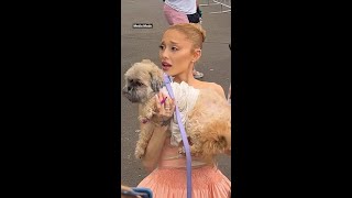 Ariana Grande has fan’s dog thrust at her at Wicked event [upl. by Shuma607]