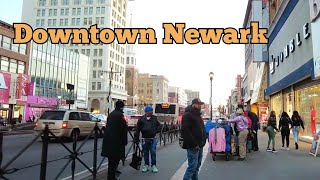 Downtown Newark New Jersey USA walk tour  Park Pl to Halsey St  Rector St to William St [upl. by Adnarem618]